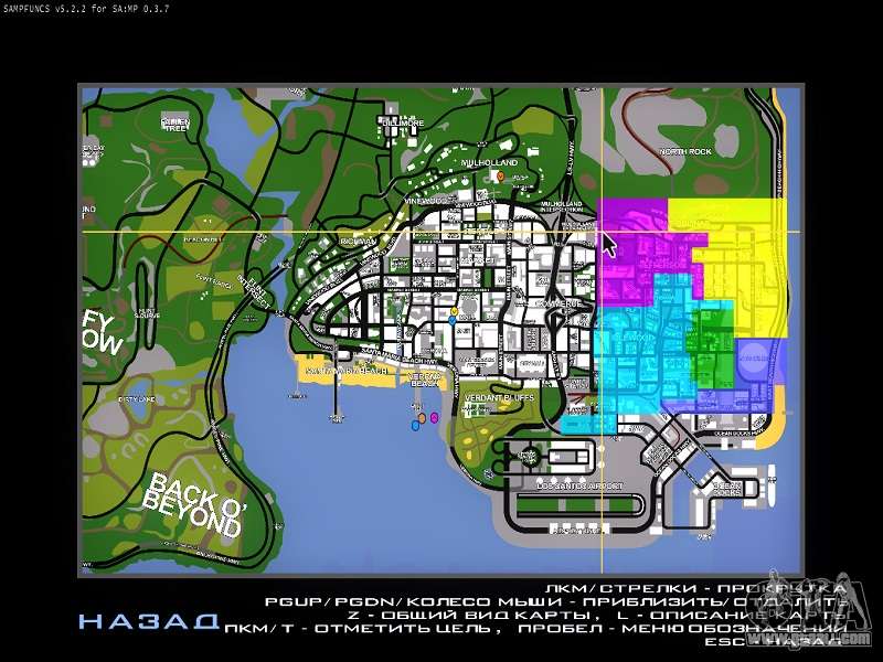 Map for SAMP for GTA San Andreas