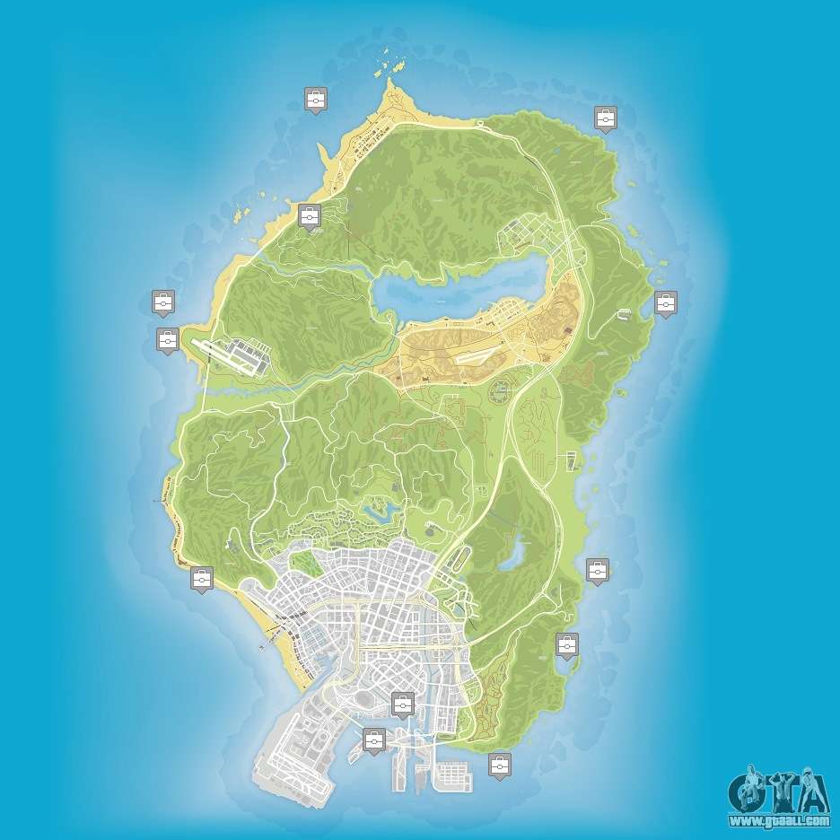 Random events map GTA 5: map of robberies, vans map, ATM map