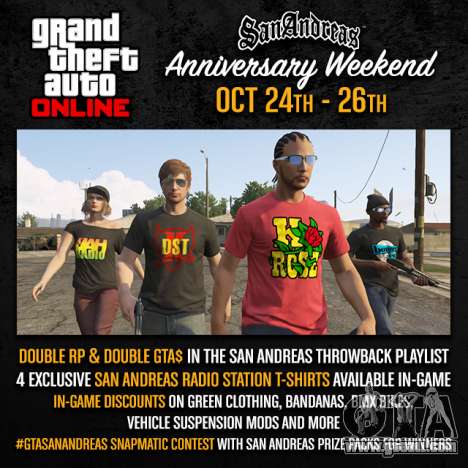 Weekend in San Andreas: prizes and contests