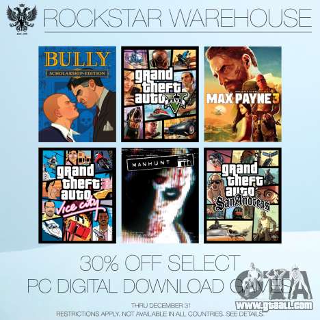 Christmas sale at the Rockstar Warehouse