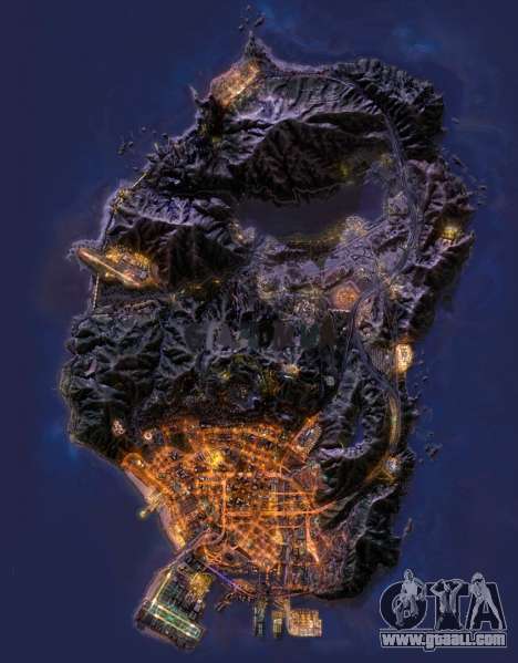Satellite map (night)