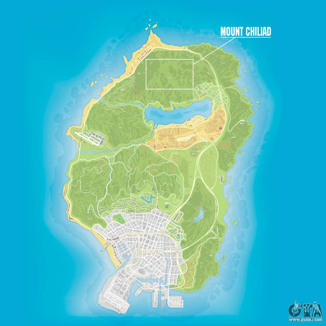 Chiliad on the map in Gta 5