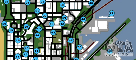Map of photos for GTA San Andreas