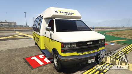GTA 5 Brute Rental Shuttle Bus - screenshots, description and specifications of the bus.