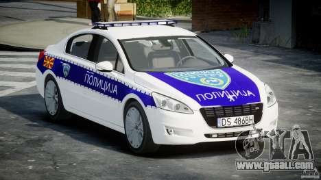 Peugeot 508 Macedonian Police [ELS] for GTA 4