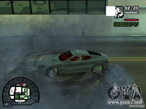 Smoke coming from under the wheels, as in NFS Pr for GTA San Andreas