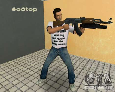 AK-47 with a grenade launcher М203 for GTA Vice City