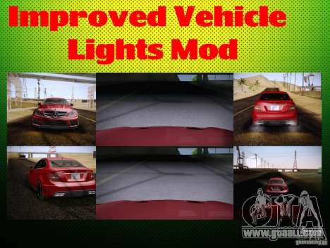 Improved Vehicle Lights Mod for GTA San Andreas