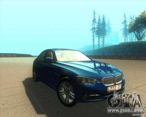 BMW 3 Series F30 2012 for GTA San Andreas