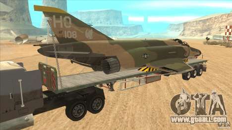Flatbed trailer with dismantled F-4E Phantom for GTA San Andreas
