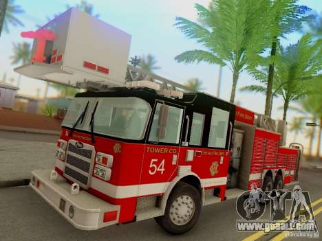 Pierce Tower Ladder 54 Chicago Fire Department for GTA San Andreas