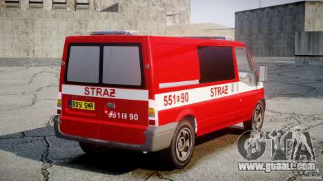 Ford Transit Polish Firetruck [ELS] for GTA 4