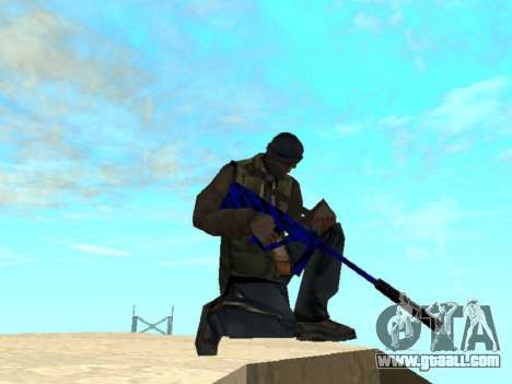 Blue and black gun pack for GTA San Andreas