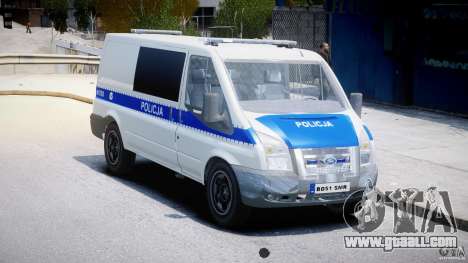 Ford Transit Polish Police [ELS] for GTA 4
