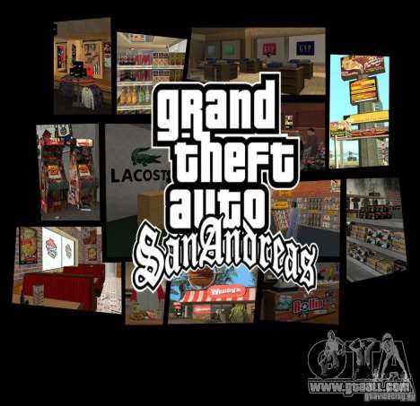 New textures of eateries and shops for GTA San Andreas