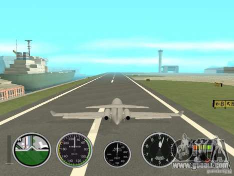 Air instruments in an airplane for GTA San Andreas