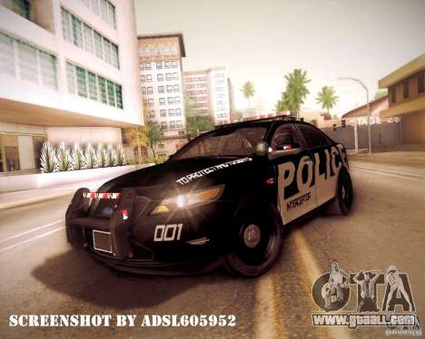 Ford Taurus Police Interceptor 2011 for GTA San Andreas