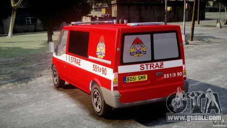Ford Transit Polish Firetruck [ELS] for GTA 4