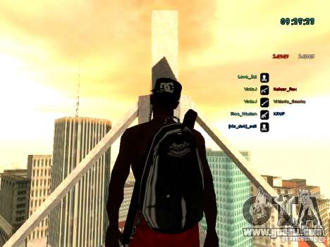 Knapsack-parachute for GTA: SA for GTA San Andreas