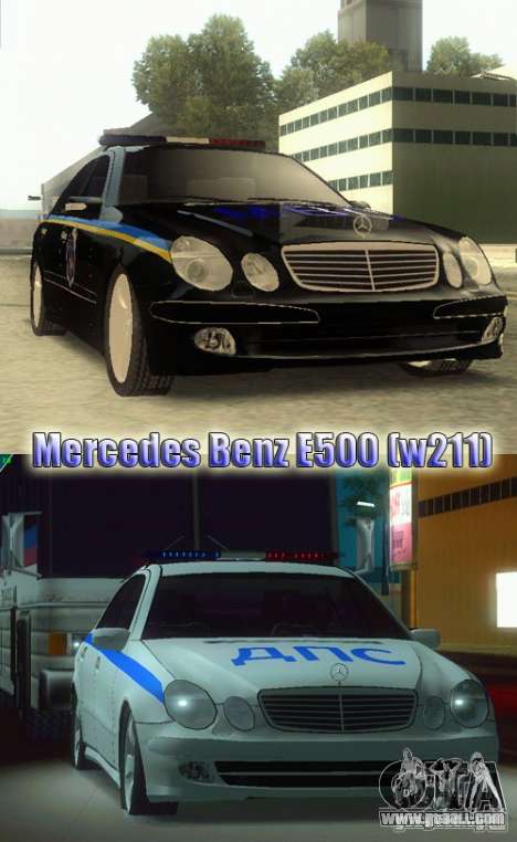MERCEDES BENZ E500 w211 SE Police Ukraine for GTA San Andreas