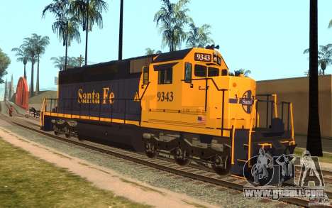 Locomotive SD 40 Santa Fe Blue/Yellow for GTA San Andreas