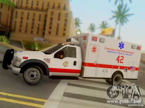 Ford F350 Super Duty Chicago Fire Department EMS for GTA San Andreas