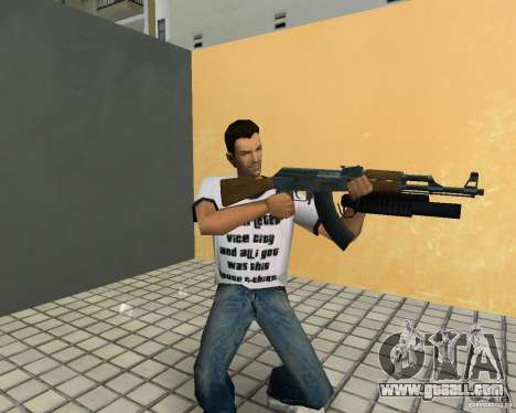 AK-47 with a grenade launcher М203 for GTA Vice City