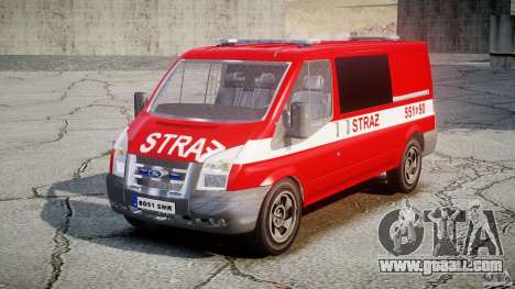 Ford Transit Polish Firetruck [ELS] for GTA 4