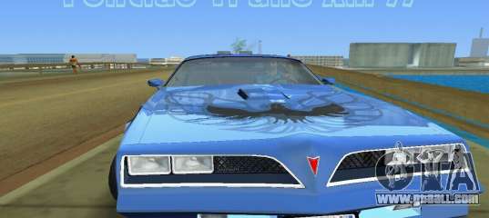Pontiac Trans Am 77 for GTA Vice City