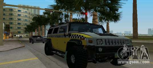 Hummer H2 SUV Taxi for GTA Vice City