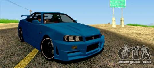 Nissan Skyline R34 Z-Tune V3 for GTA San Andreas