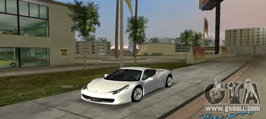 Ferrari 458 Italia for GTA Vice City