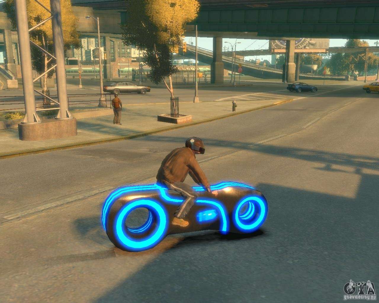 Motocicleta do trono (néon azul) para GTA 4