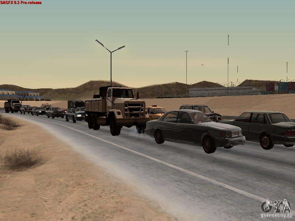 Realistic traffic stream for GTA San Andreas