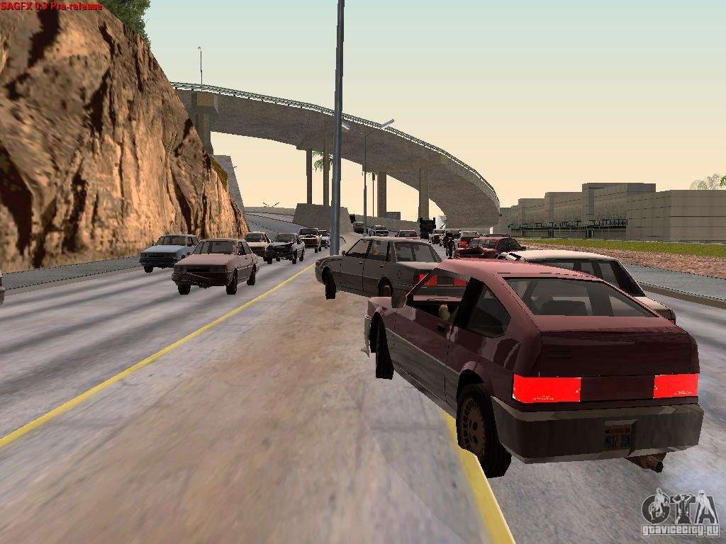 Realistic traffic stream for GTA San Andreas