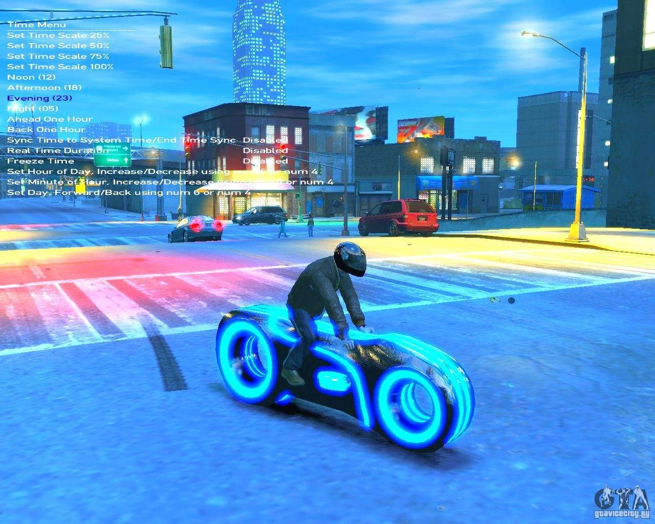 Motocicleta do trono (néon azul) para GTA 4