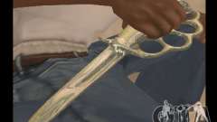 Knife brass knuckles chrome for GTA San Andreas