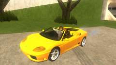 Ferrari 360 Spider yellow for GTA San Andreas