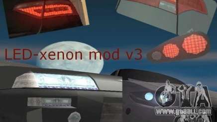 LED-xenon mod v3.0 for GTA San Andreas