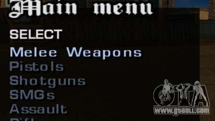 All the weapons for GTA San Andreas