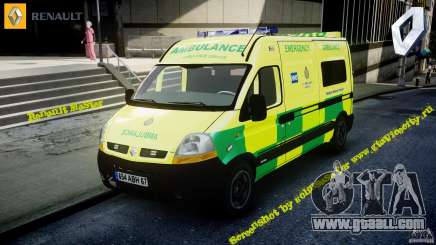 Renault Master 2007 Ambulance Scottish for GTA 4