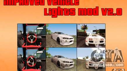 Improved Vehicle Lights Mod v2.0 for GTA San Andreas