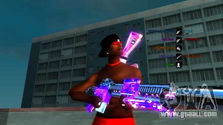 Purple chrome on weapons for GTA San Andreas