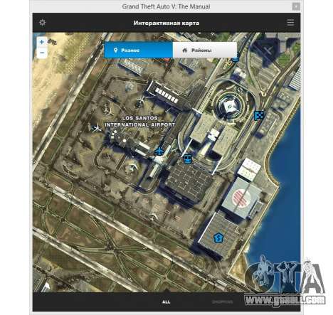 GTA 5 GTA V: The Manual: the interactive area map