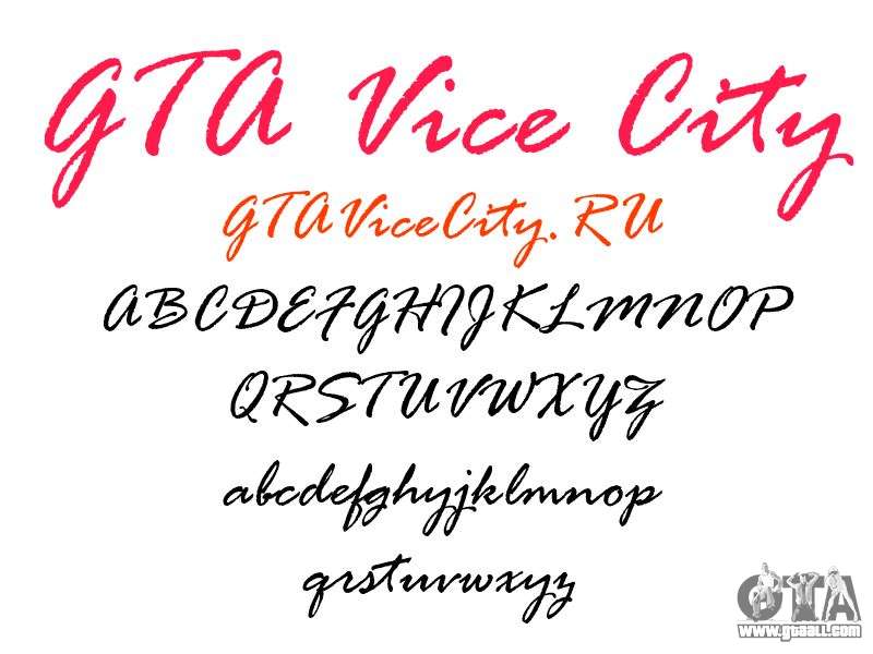 The Official Font For Gta Vice City For Gta Vice City