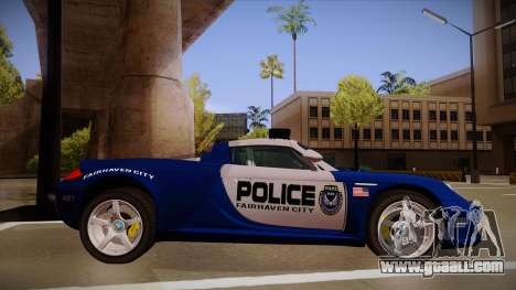 Porsche Carrera GT 2004 Police Blue for GTA San Andreas