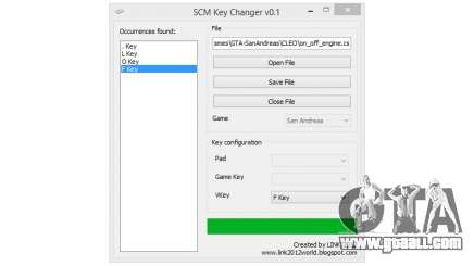SCM Key Changer for GTA San Andreas