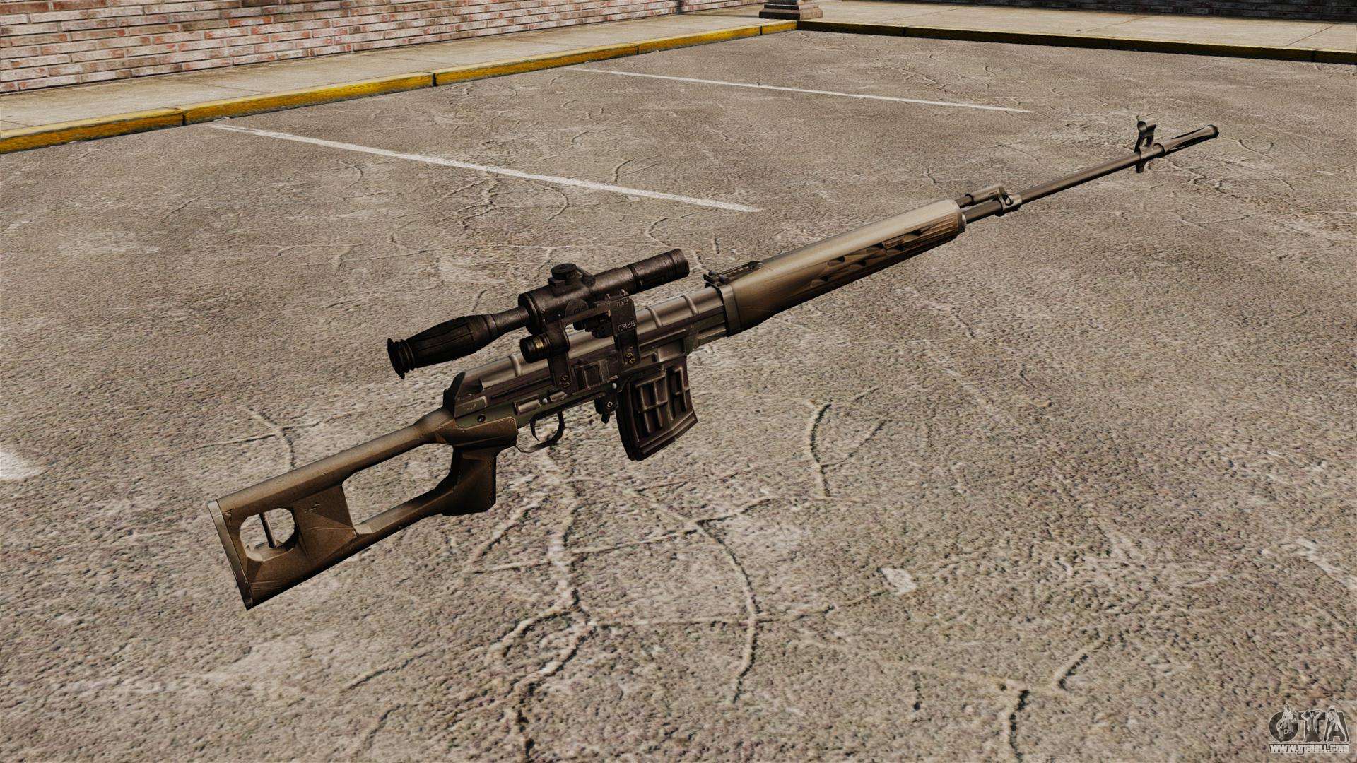 Dragunov sniper rifle v2 for GTA 4