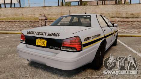 GTA V Vapid Police Cruiser Scheriff [ELS] for GTA 4
