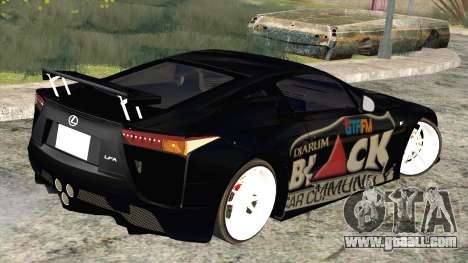 Lexus LFA Street Edition Djarum Black for GTA San Andreas